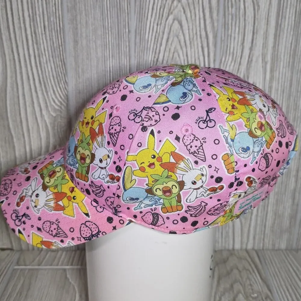 Pokemon Sweet Time Print Pink Adjustable One Size Fits Most Hat Adult